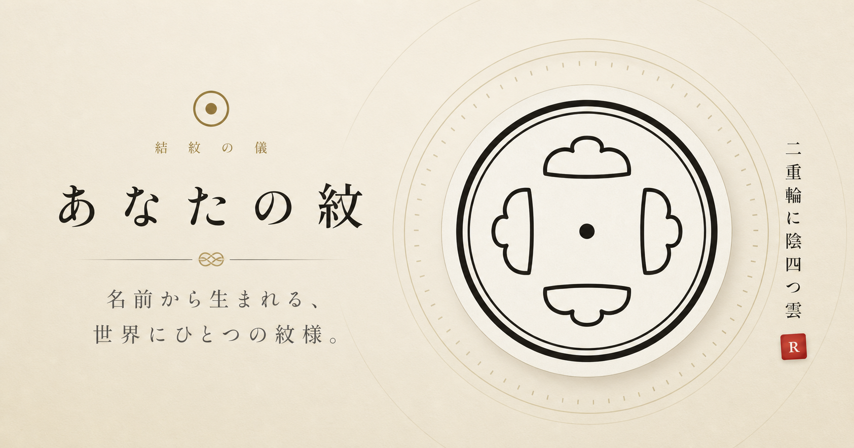 名前から家紋風の紋様を生成する あなたの紋